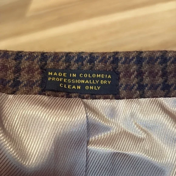 Vintage Oscar de la Renta Tan Wool Cashmere Blend Satin Lined Blazer Men’s 42L